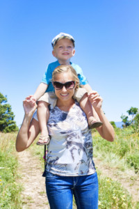 Going on a family Hike in the mountains