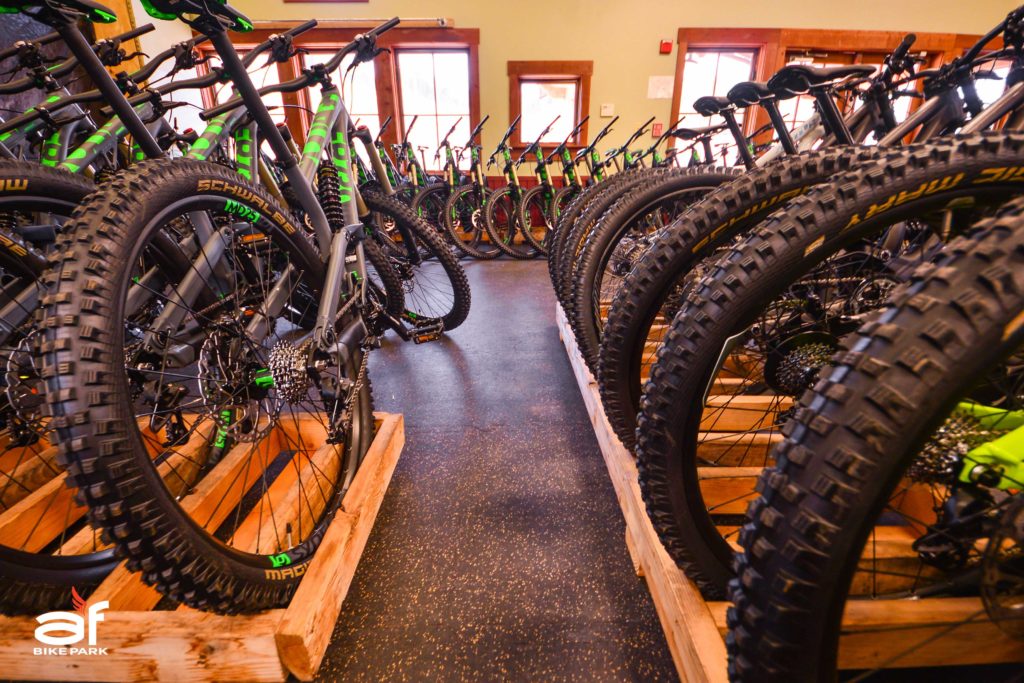 Rental bikes at the Angel Fire Bike Shop