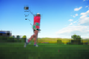 Woman golfing at Angel Fire Resort Golf Course
