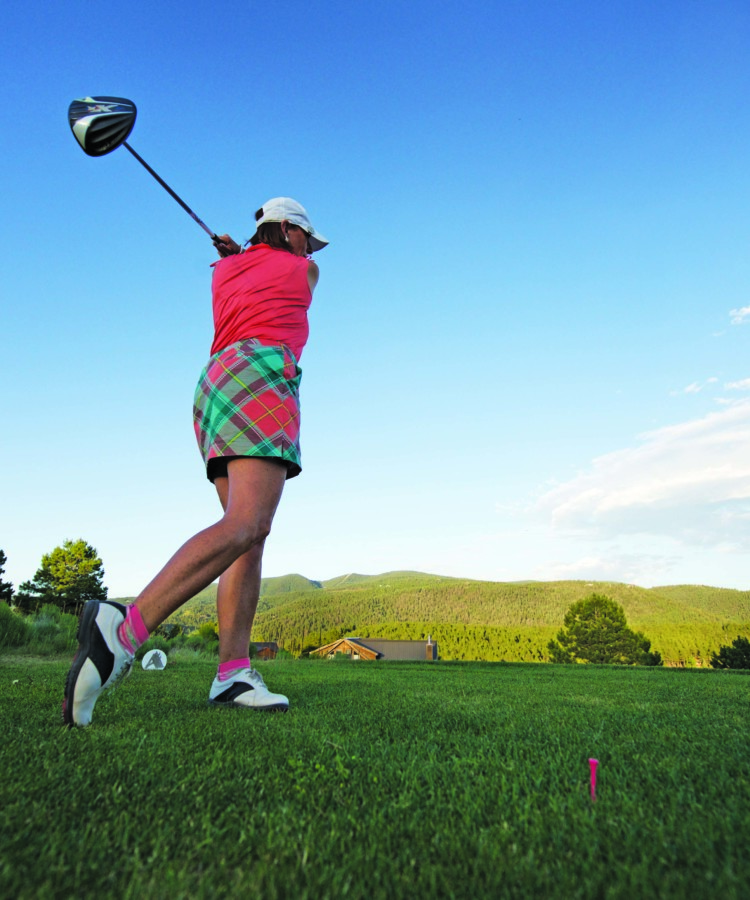 Woman golfing at Angel Fire Resort Golf Course