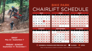 2026 Chairlift Schedule